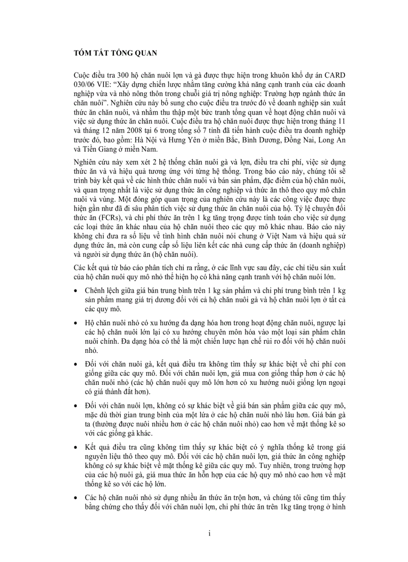 image for page DOANH NGHIỆP VỪA VÀ NHỎ TRONG NGÀNH THỨC ĂN CHĂN NUÔI Ở VIỆT NAM PHẦN II Sử dụng thức ăn của hộ chăn nuôi lợn và gà