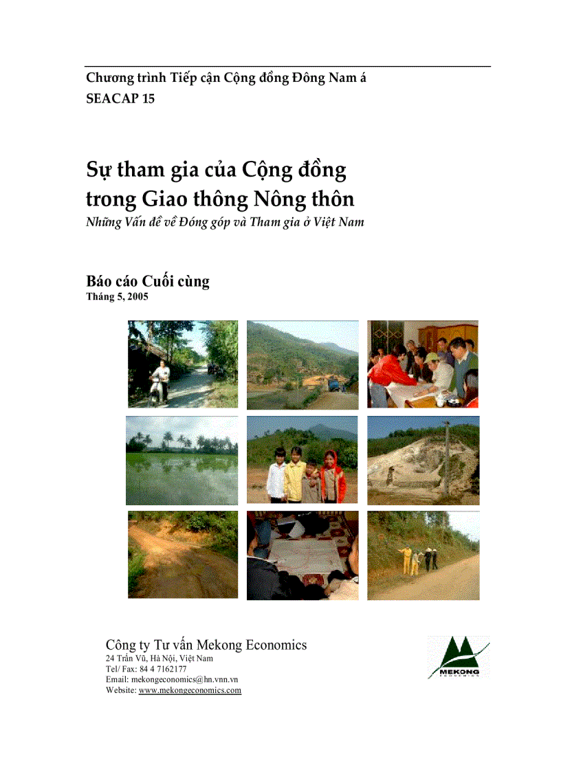 Sự tham gia của Cộng đồng trong Giao thông Nông thôn Những Vấn đề về Đóng góp và Th am gia ở Việt Nam