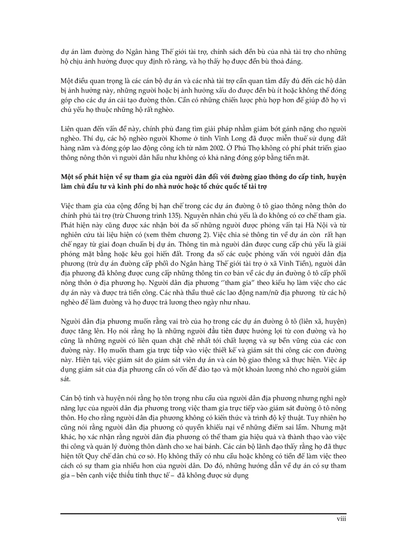 image for page Sự tham gia của Cộng đồng trong Giao thông Nông thôn Những Vấn đề về Đóng góp và Th am gia ở Việt Nam