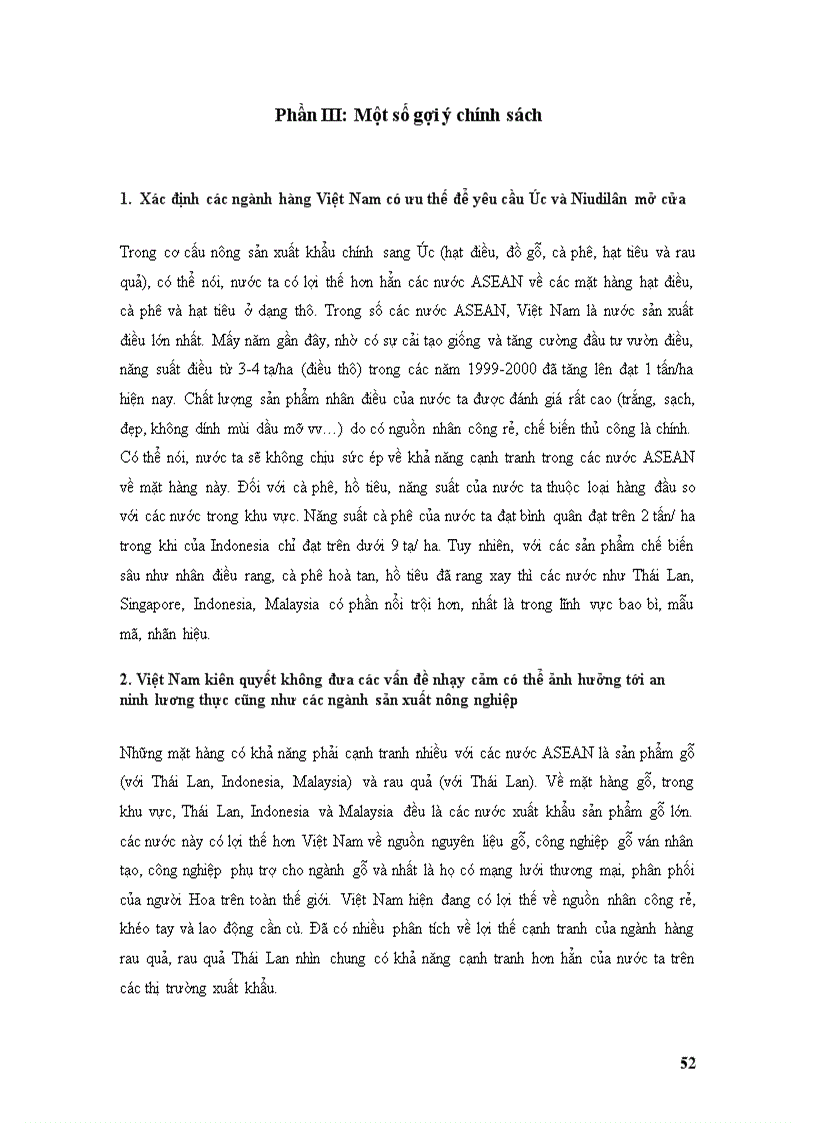 image for page Triển vọng thương mại nông sản việt nam trong khu vực mậu dịch tự do asean úc niudilân