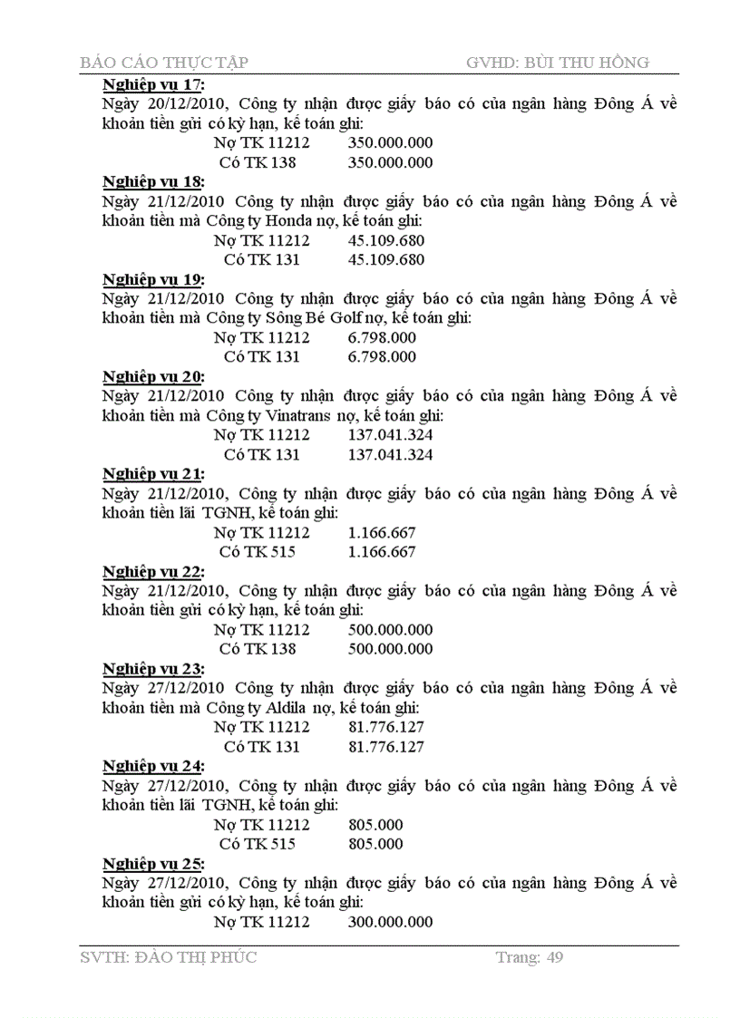 image for page Báo Cáo Thực Tập Tốt Nghiệp Đề Tài Kế Toán Vốn Bằng Tiền Tại Công Ty TNHH ĐNH
