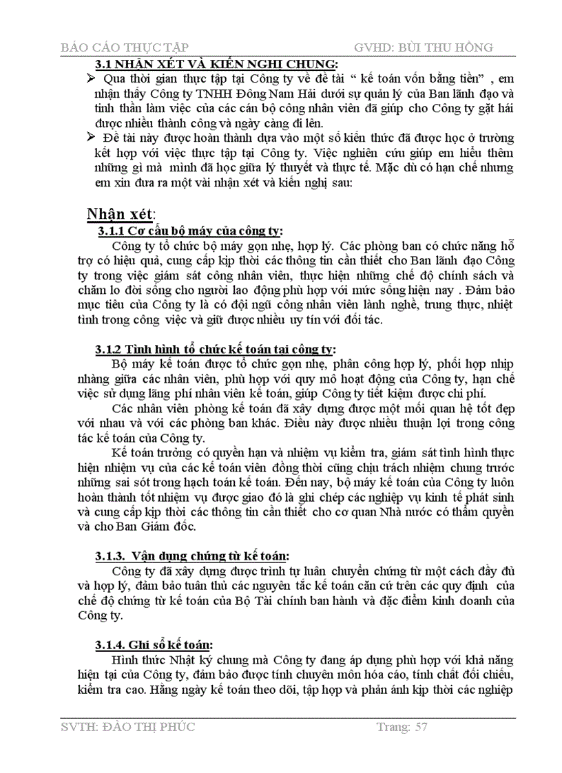 image for page Báo Cáo Thực Tập Tốt Nghiệp Đề Tài Kế Toán Vốn Bằng Tiền Tại Công Ty TNHH ĐNH