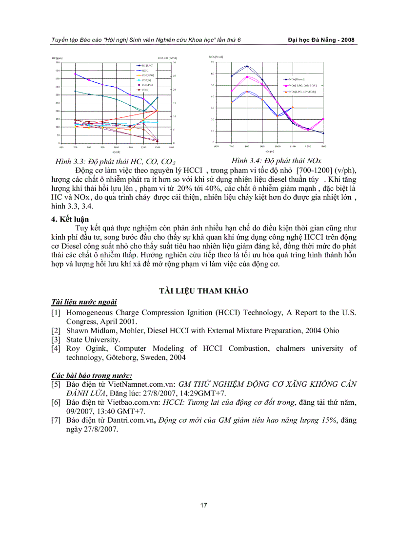 Nghiên cứu ứng dụng nguyên lý hcci trên động cơ diesel công suất nhỏ