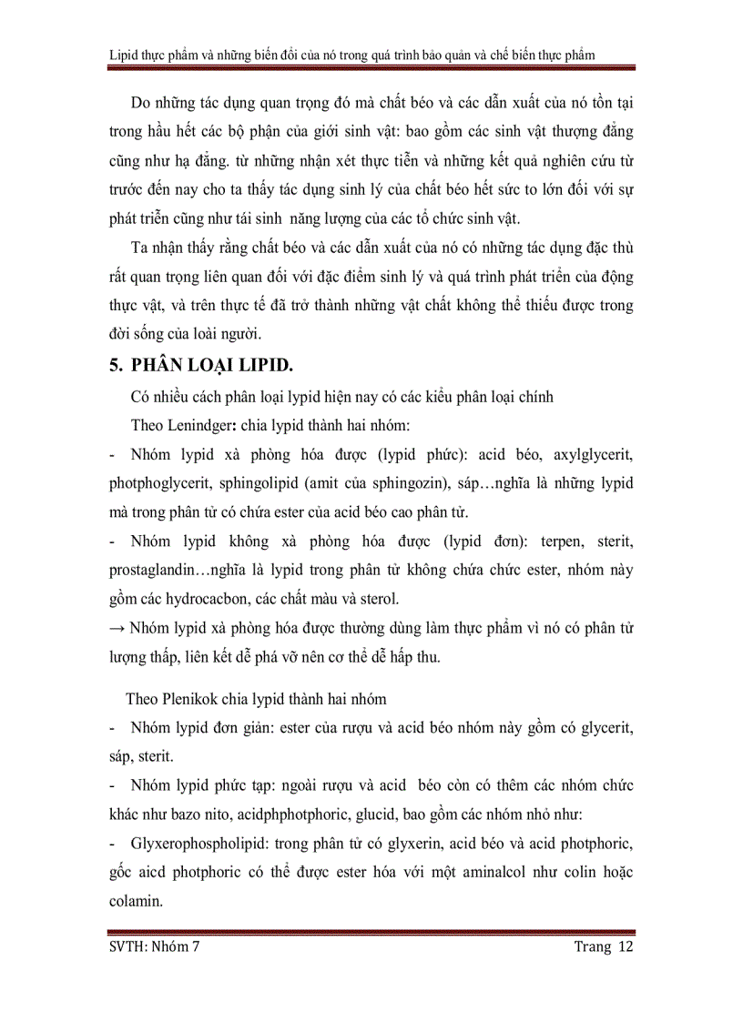 image for page Khảo sát các biến đổi của lipid trong quá trình bảo quản chế biến