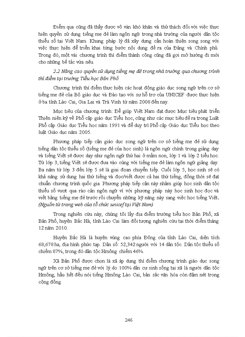 image for page Quyền sử dụng tiếng mẹ đẻ làm ngôn ngữ trong nhà trường của người dân tộc thiểu số