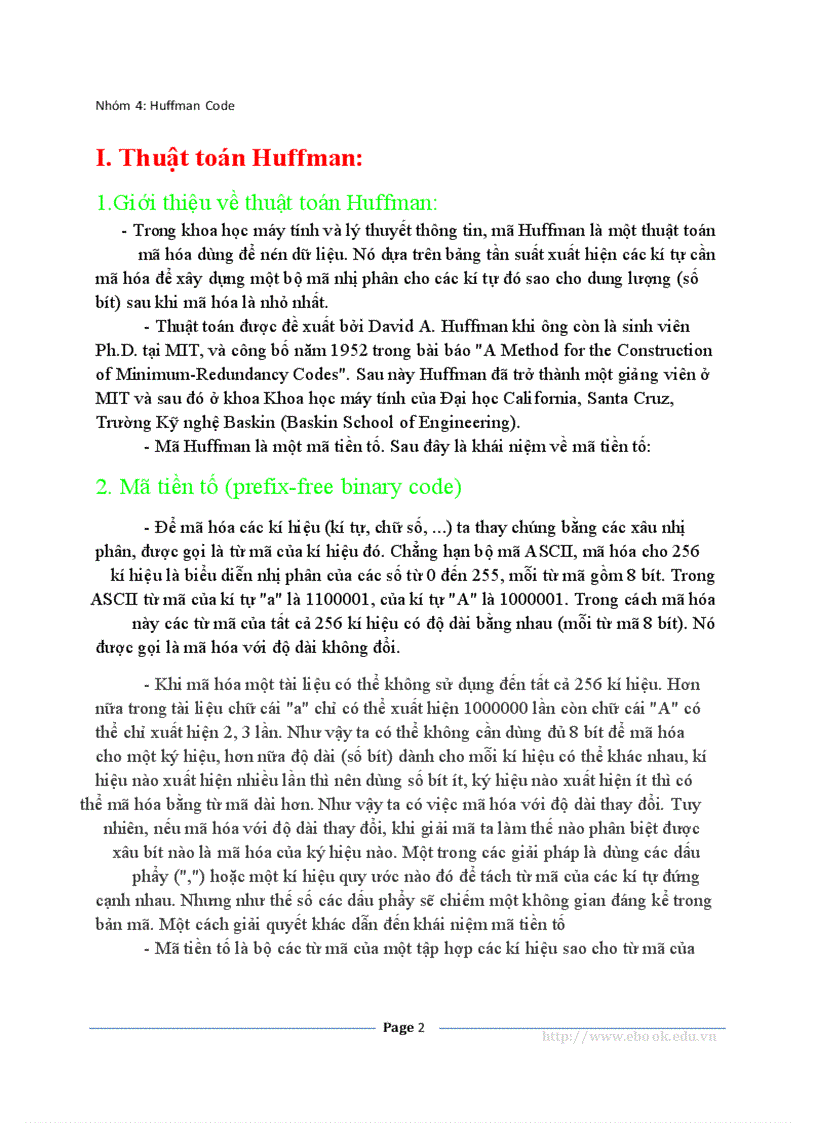 image for page Cấu Trúc Dữ Liệu Và Giải Thuật 2 Huffman Code