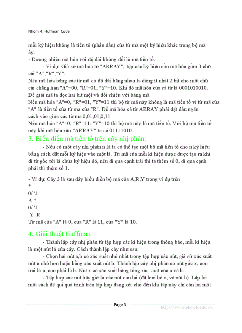 Cấu Trúc Dữ Liệu Và Giải Thuật 2 Huffman Code