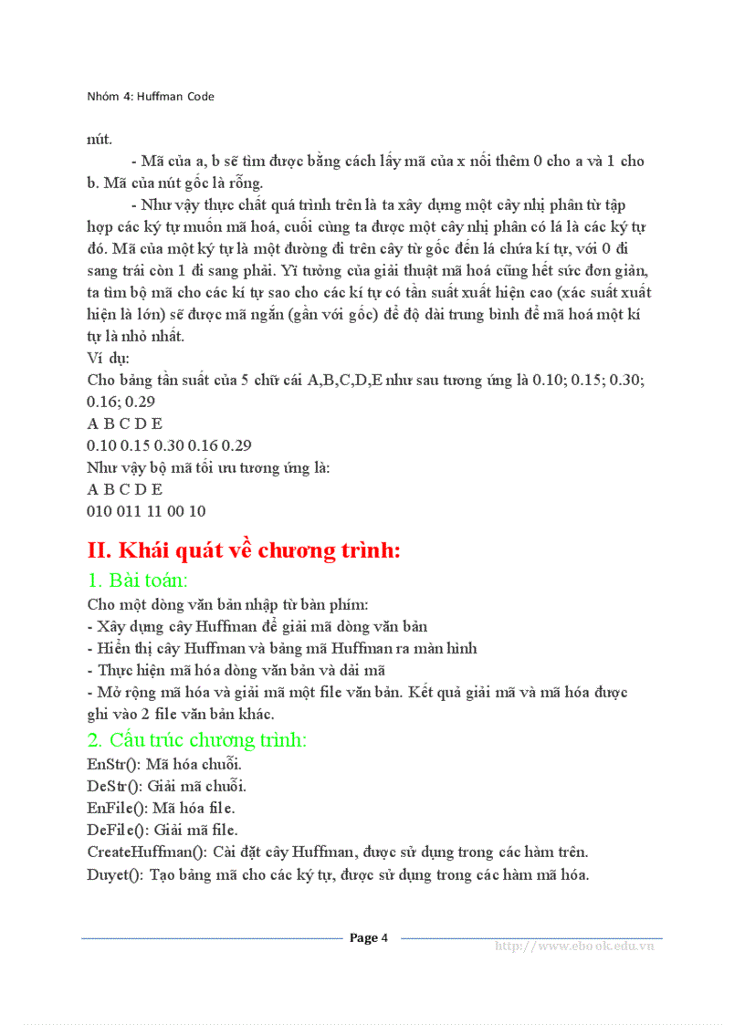 image for page Cấu Trúc Dữ Liệu Và Giải Thuật 2 Huffman Code