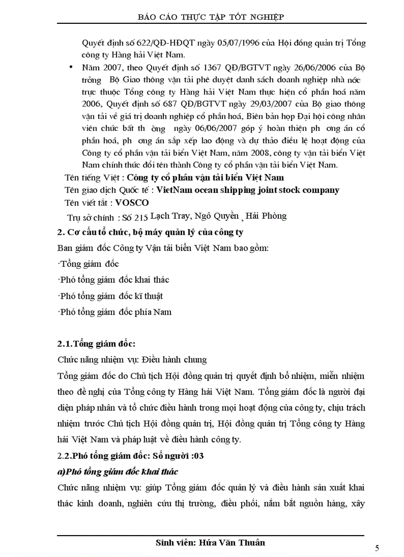 image for page Ình hoạt động sản xuất kinh doanh của vosco năm 2009 và phương hướng phát triển của công ty trong thời gian tới