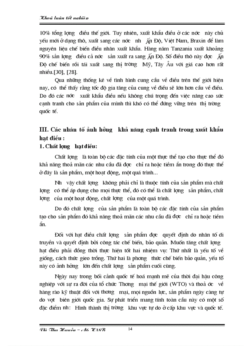 image for page Một số giải pháp nhằm nâng cao khả năng cạnh tranh của Việt Nam về xuất khẩu hạt điều