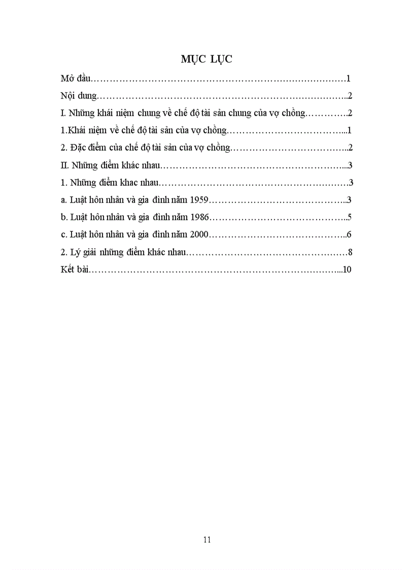 image for page Bài tập lớn học kì hôn nhân Nêu và lý giải những điểm khác nhau giữa chế độ tài sản của vợ chồng theo Luật hôn nhân và gia đình năm 1959 Luật hôn nhân và gia đình năm 1986 và Luật hôn nhân v