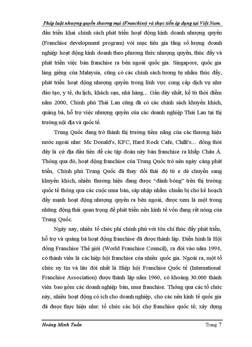 image for page Pháp luật nhượng quyền thương mại Franchise và thực tiễn áp dụng tại Việt Nam