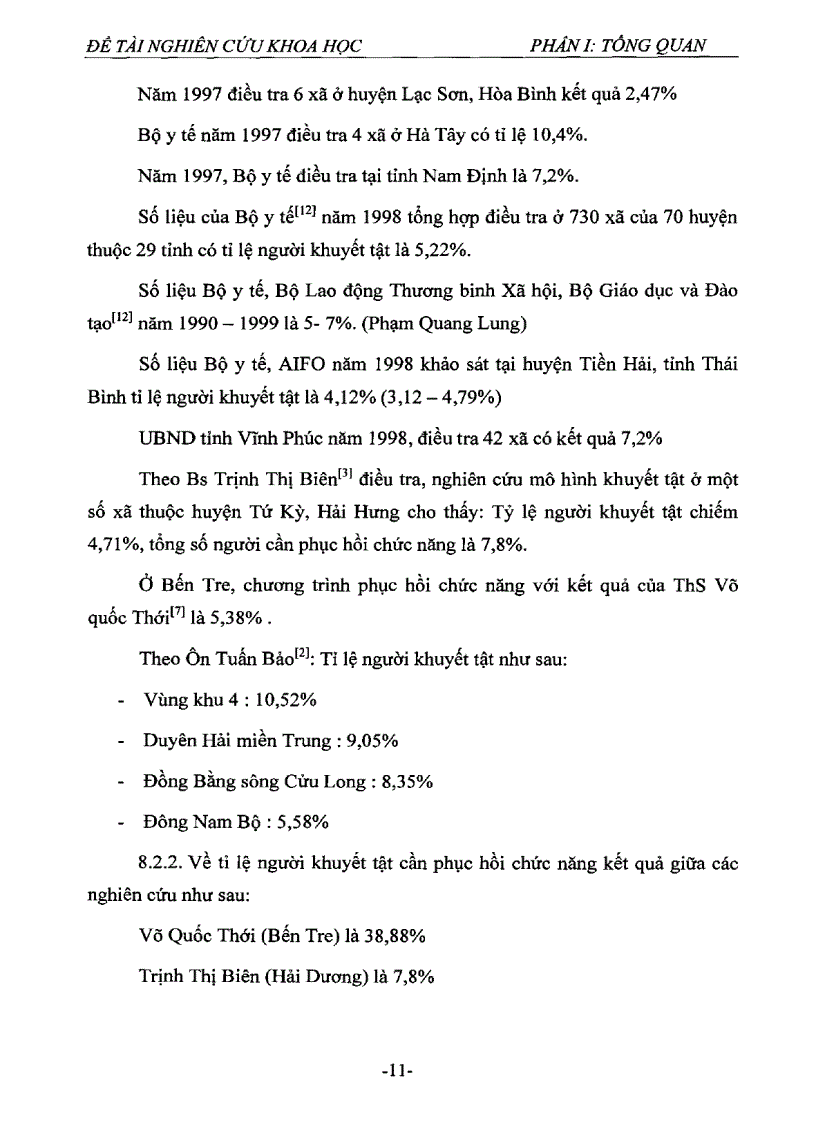 image for page Nghiên cứu thực trạng người khuyết tật để phục vụ cho chương trình phục hồi chức năng tại tỉnh Bà Rịa Vũng Tàu