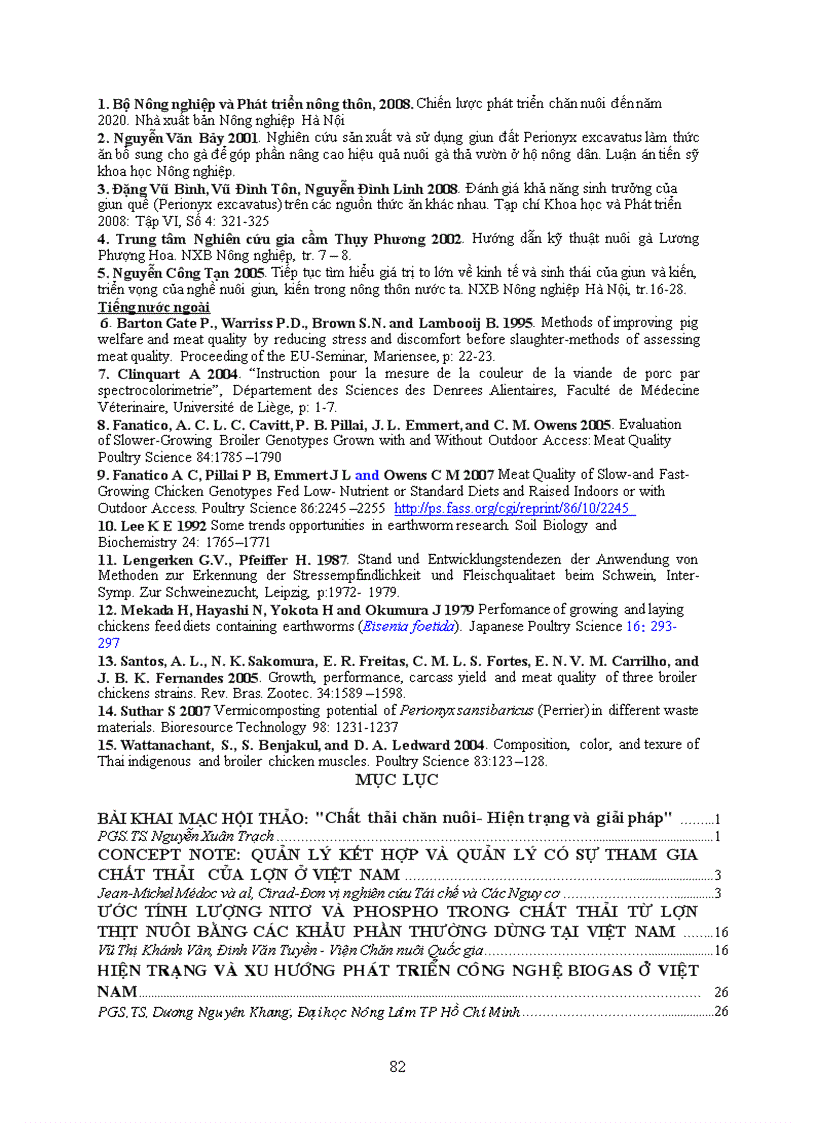 image for page CHẤT THẢI CHĂN NUÔI HIỆN TRẠNG VÀ GIẢI PHÁP LIVESTOCK WASTES CURRENT STATUS AND SOLUTIONS 90 trang