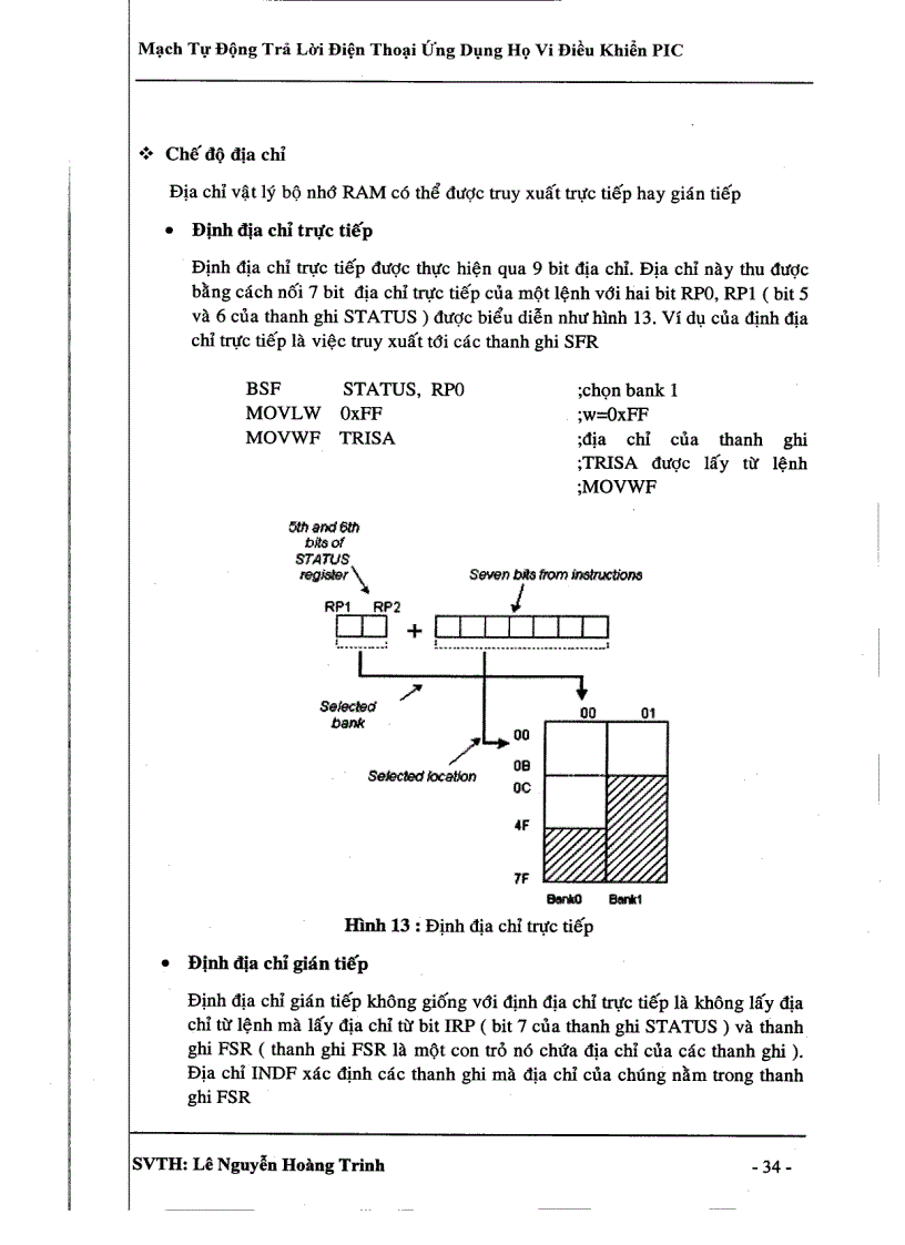 image for page Mạch tự động trả lời điện thoại ứng dụng vi điều khiển PIC