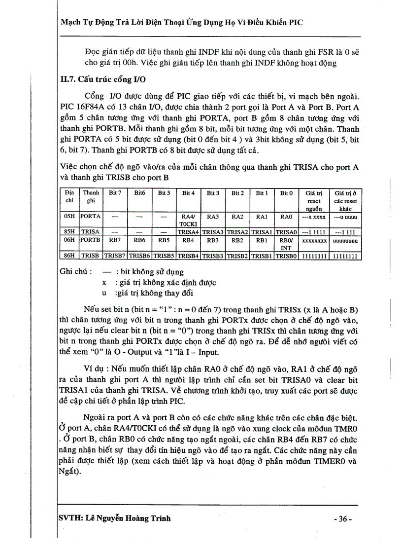 image for page Mạch tự động trả lời điện thoại ứng dụng vi điều khiển PIC