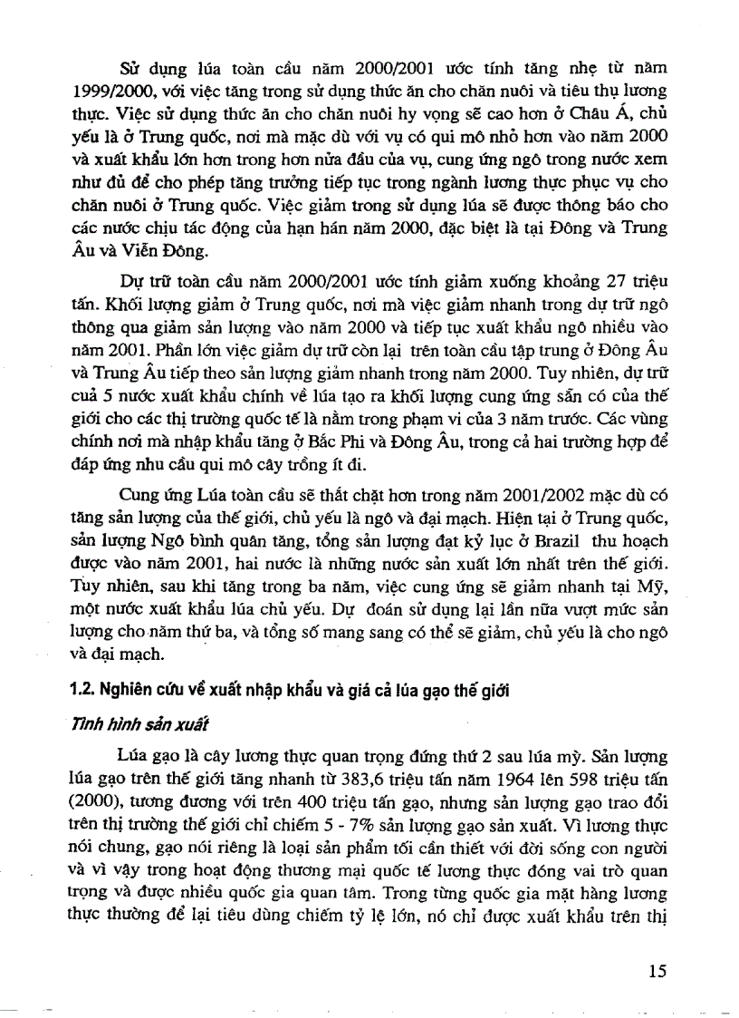 image for page Nghiên cứu tình hình xuất nhập khẩu và giá cả một số nông sản chính trên thị trường thế giới