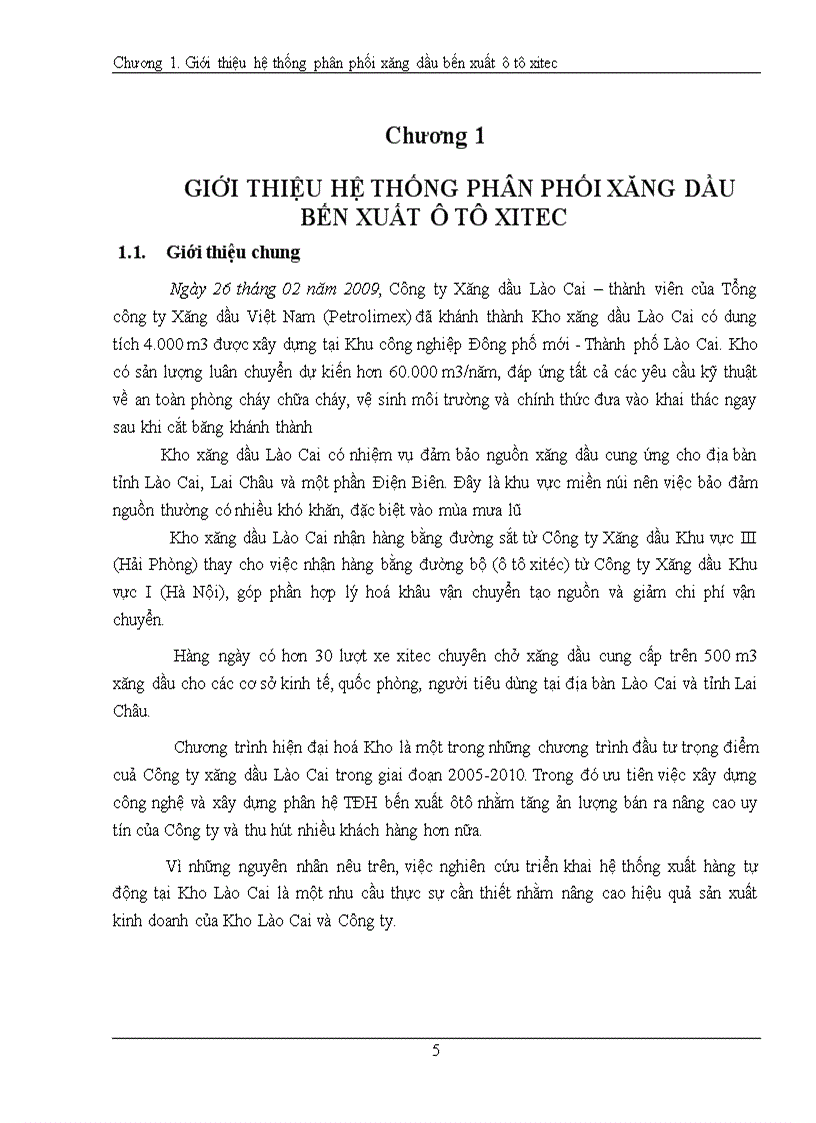 image for page Thiết kế hệ thống tự động hóa bến xuất ô tô xitec kho xăng dầu Lào Cai