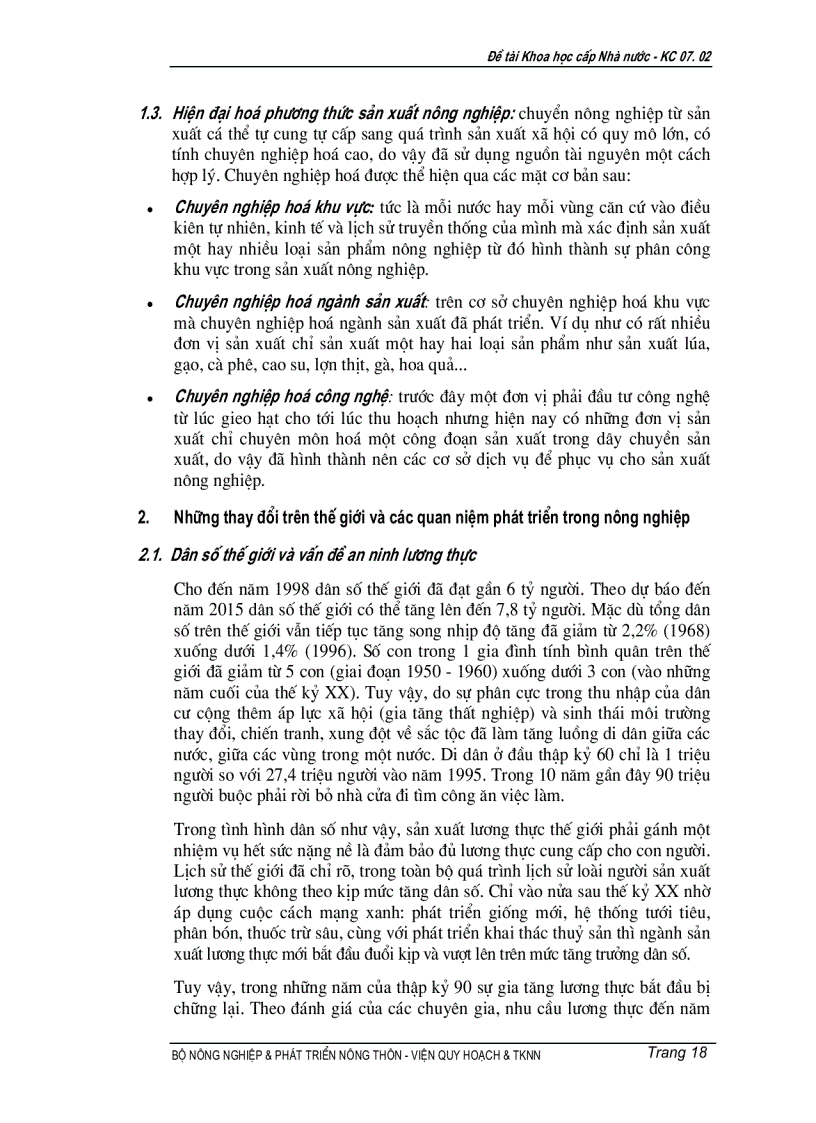 image for page Nghiên cứu cơ sở khoa học để xây dựng tiêu chí bước đi cơ chế chính sách trong quá trình công nghiệp hóa hiện đại hóa nông nghiệp nông thôn