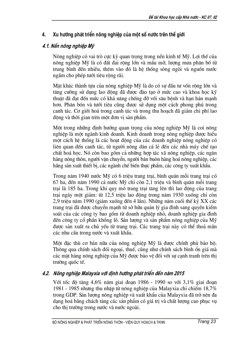 image for page Nghiên cứu cơ sở khoa học để xây dựng tiêu chí bước đi cơ chế chính sách trong quá trình công nghiệp hóa hiện đại hóa nông nghiệp nông thôn