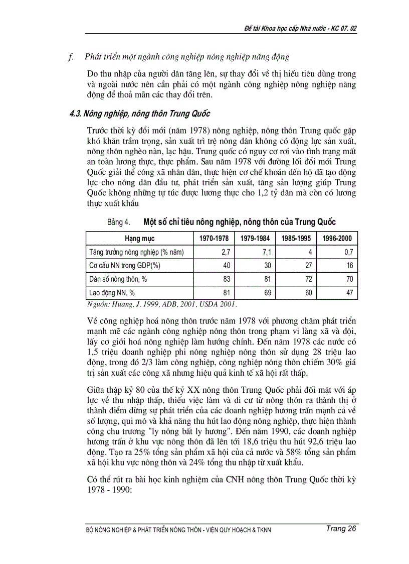 image for page Nghiên cứu cơ sở khoa học để xây dựng tiêu chí bước đi cơ chế chính sách trong quá trình công nghiệp hóa hiện đại hóa nông nghiệp nông thôn