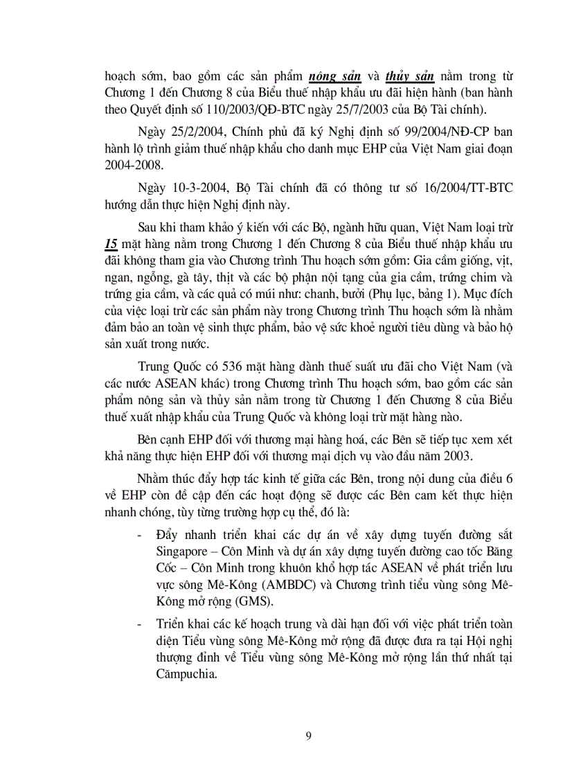 image for page Các giải pháp để việt nam khai thác tối đa những lợi ích thương mại từ chương trình thu hoach sớm trong khu mậu dịch tự do asean trung quốc