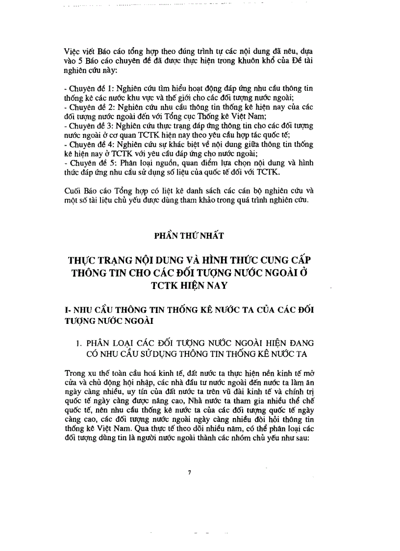 image for page Nghiên cứu xác định nội dung thông tin và hình thức cung cấp thông tin thống kê phục vụ yêu cầu hợp tác Quốc tế