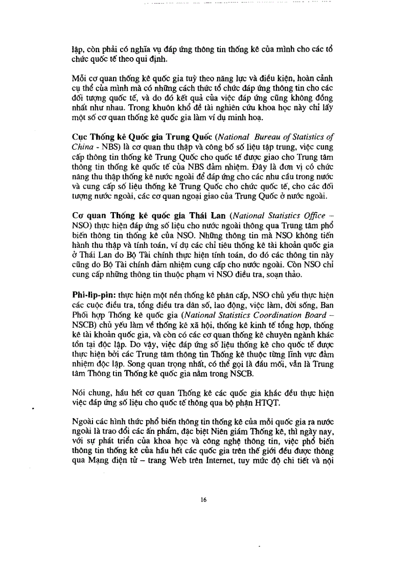 image for page Nghiên cứu xác định nội dung thông tin và hình thức cung cấp thông tin thống kê phục vụ yêu cầu hợp tác Quốc tế