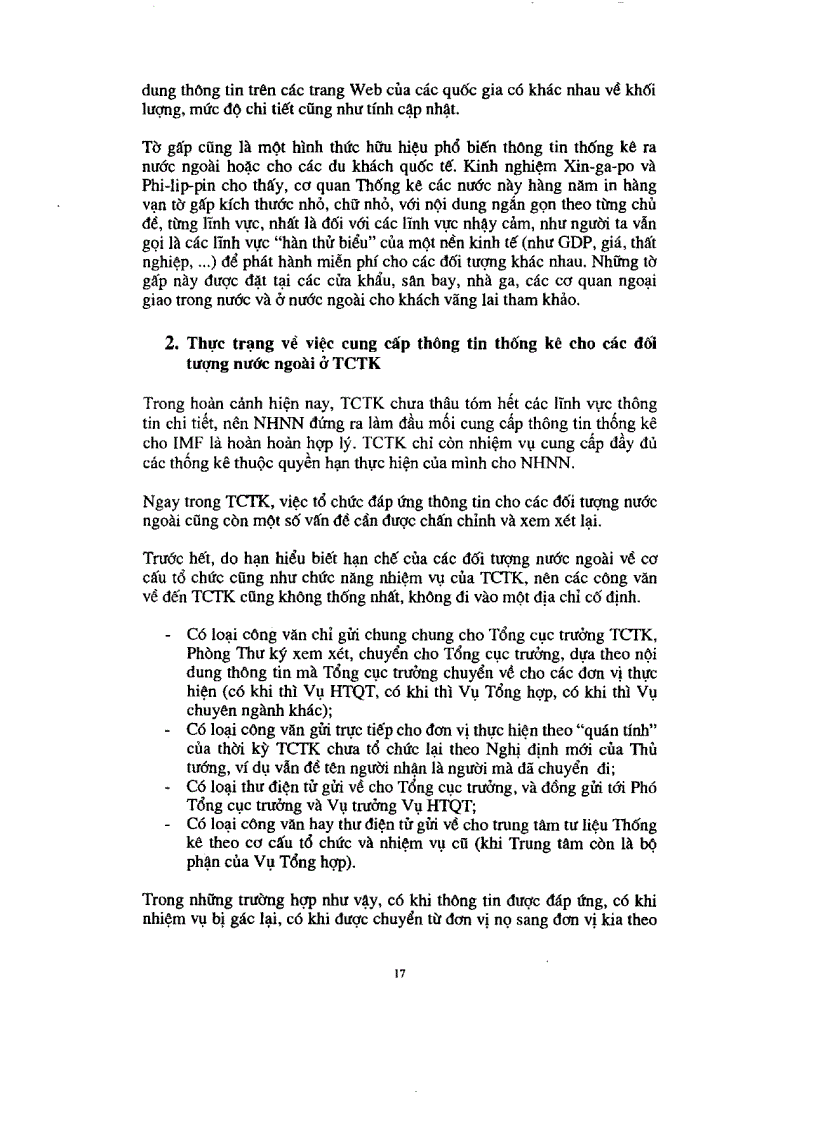 image for page Nghiên cứu xác định nội dung thông tin và hình thức cung cấp thông tin thống kê phục vụ yêu cầu hợp tác Quốc tế