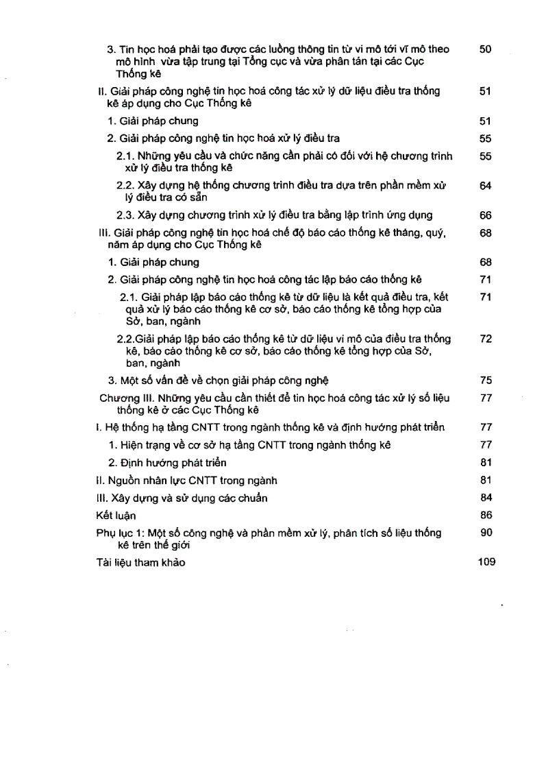 image for page Nghiên cứu và đề xuất công nghệ tin học hóa công tác xử lý số liệu thống kê tháng quý năm do các Cục Thống kê thực hiện