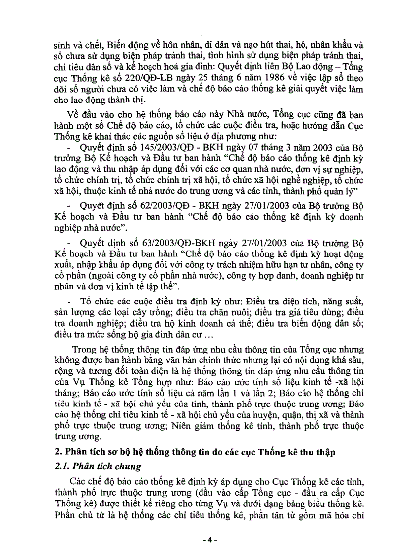 image for page Nghiên cứu và đề xuất công nghệ tin học hóa công tác xử lý số liệu thống kê tháng quý năm do các Cục Thống kê thực hiện