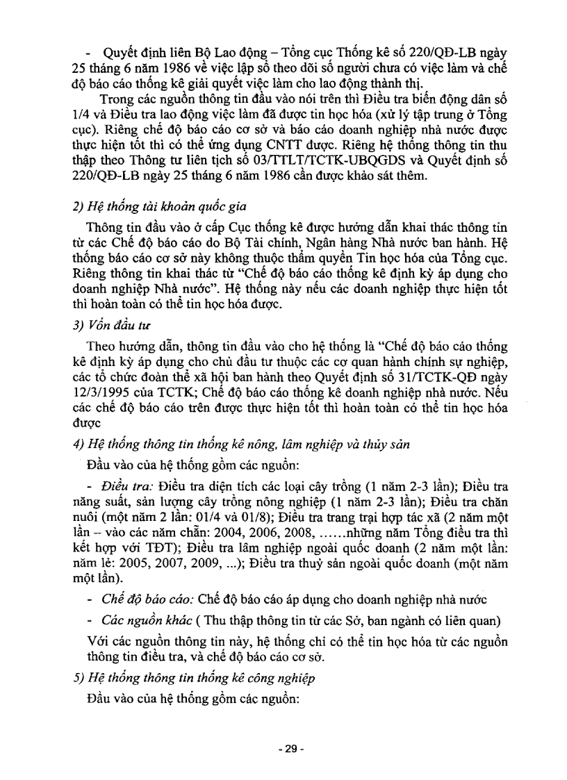 image for page Nghiên cứu và đề xuất công nghệ tin học hóa công tác xử lý số liệu thống kê tháng quý năm do các Cục Thống kê thực hiện