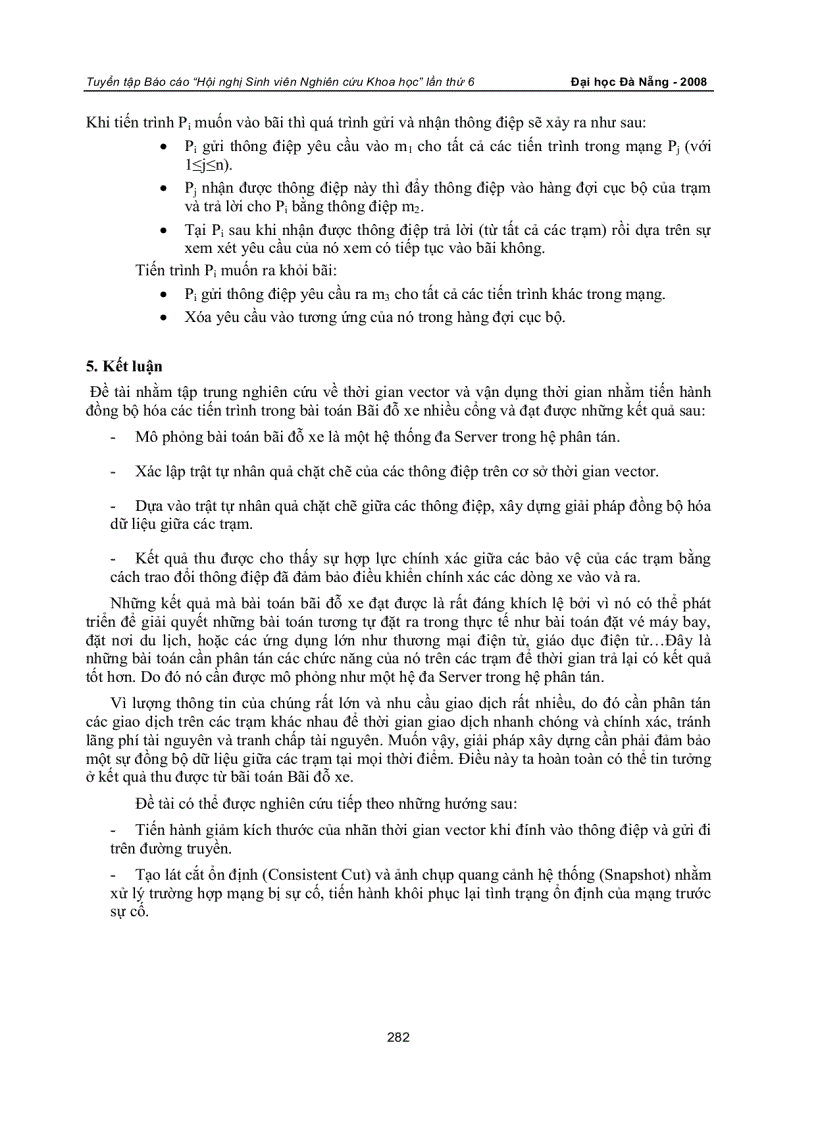 image for page Thời gian logic vector và vấn đề đồng bộ hóa các tiến trình trong bài toán bãi đỗ xe nhiều cổng