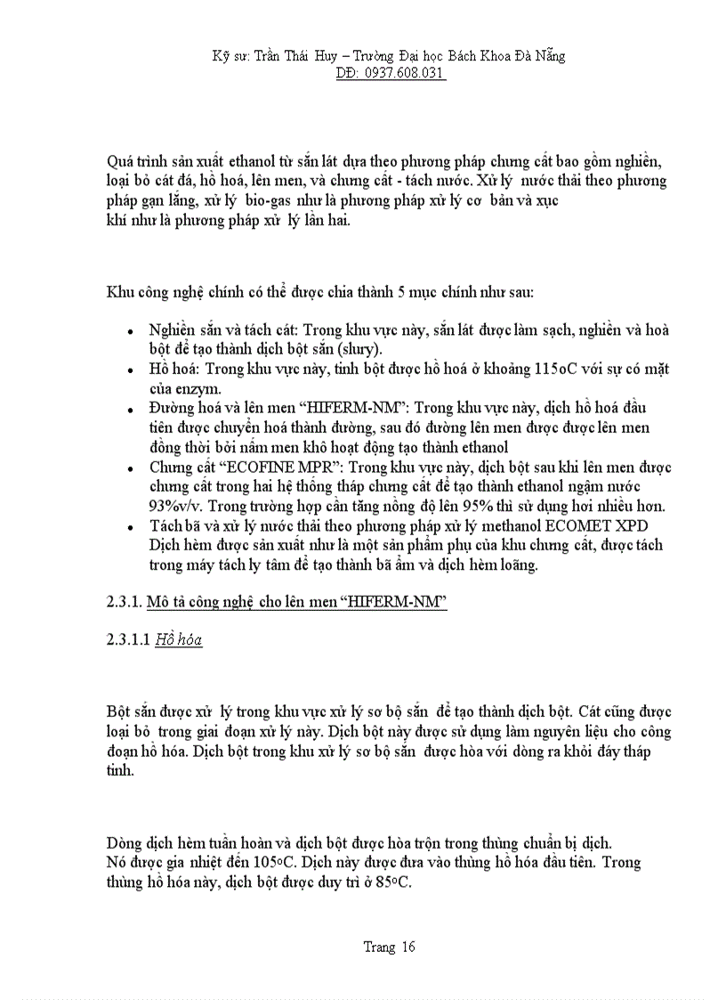 image for page Công nghệ sản xuất bio ethanol từ sắn lát phần