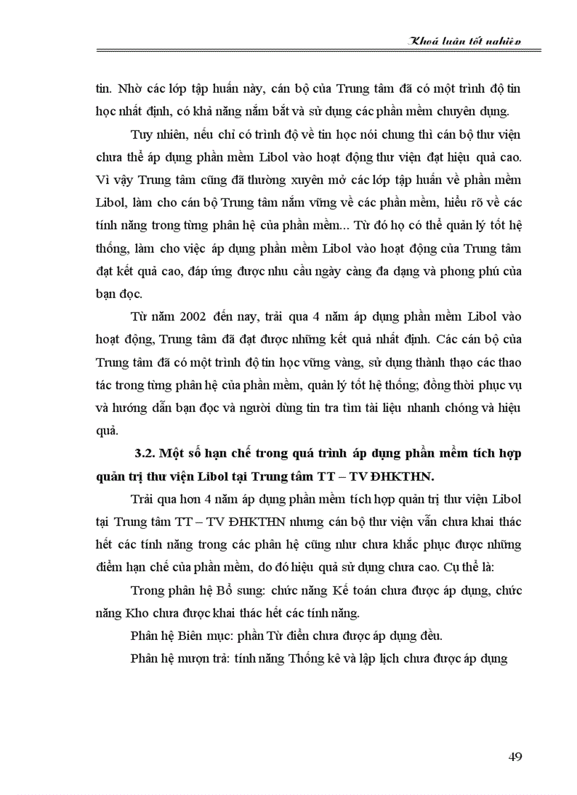 image for page Tìm hiểu quá trình áp dụng phần mềm tích hợp quản trị thư viện Libol tại trung tâm thông tin thư viện trường đại học kiến trúc hà nội