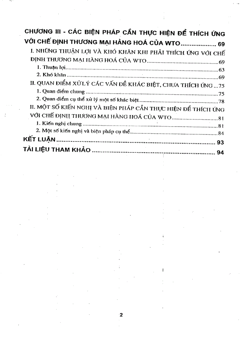 Chế định thuơng mại hàng hóa của WTO và khả năng thích ứng của Việt Nam trong tiến trình hội nhập