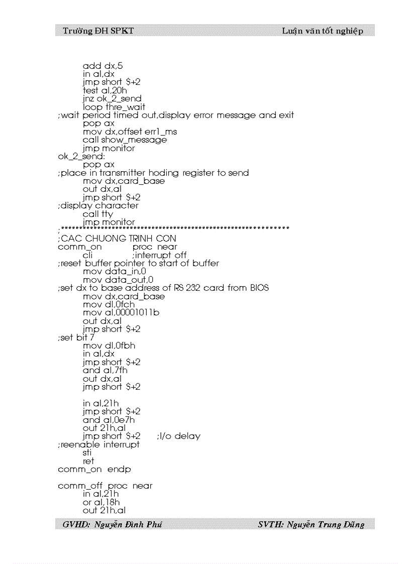 image for page Giao tiếp máy tính với kit vi xử ly 8085