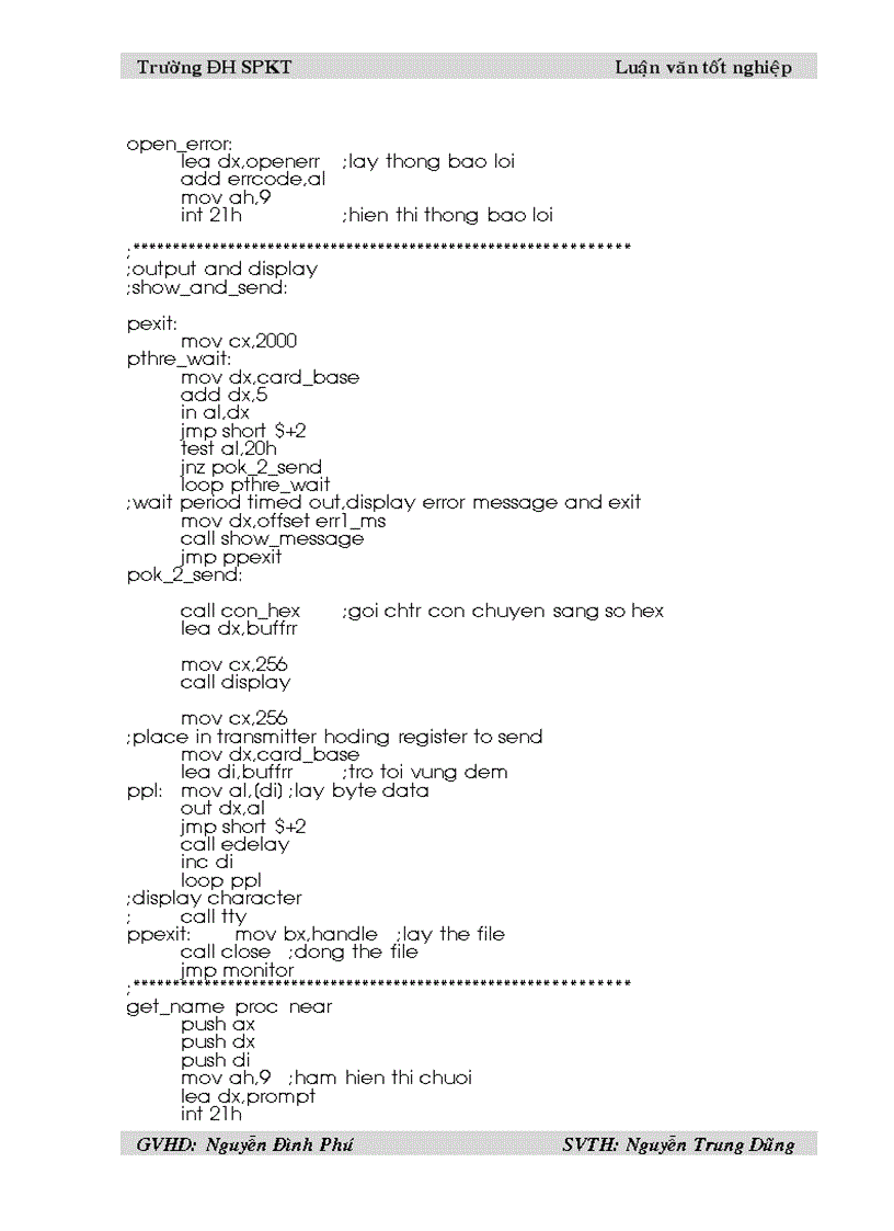 image for page Giao tiếp máy tính với kit vi xử ly 8085