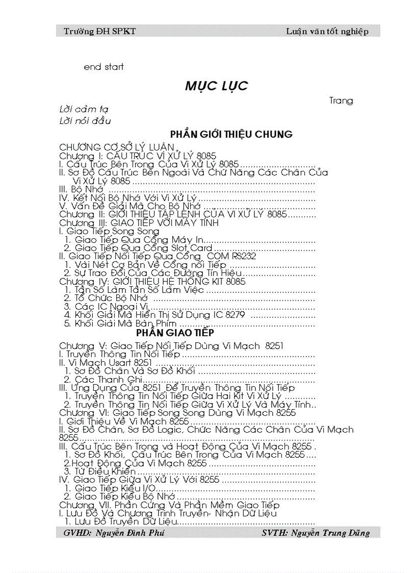 image for page Giao tiếp máy tính với kit vi xử ly 8085