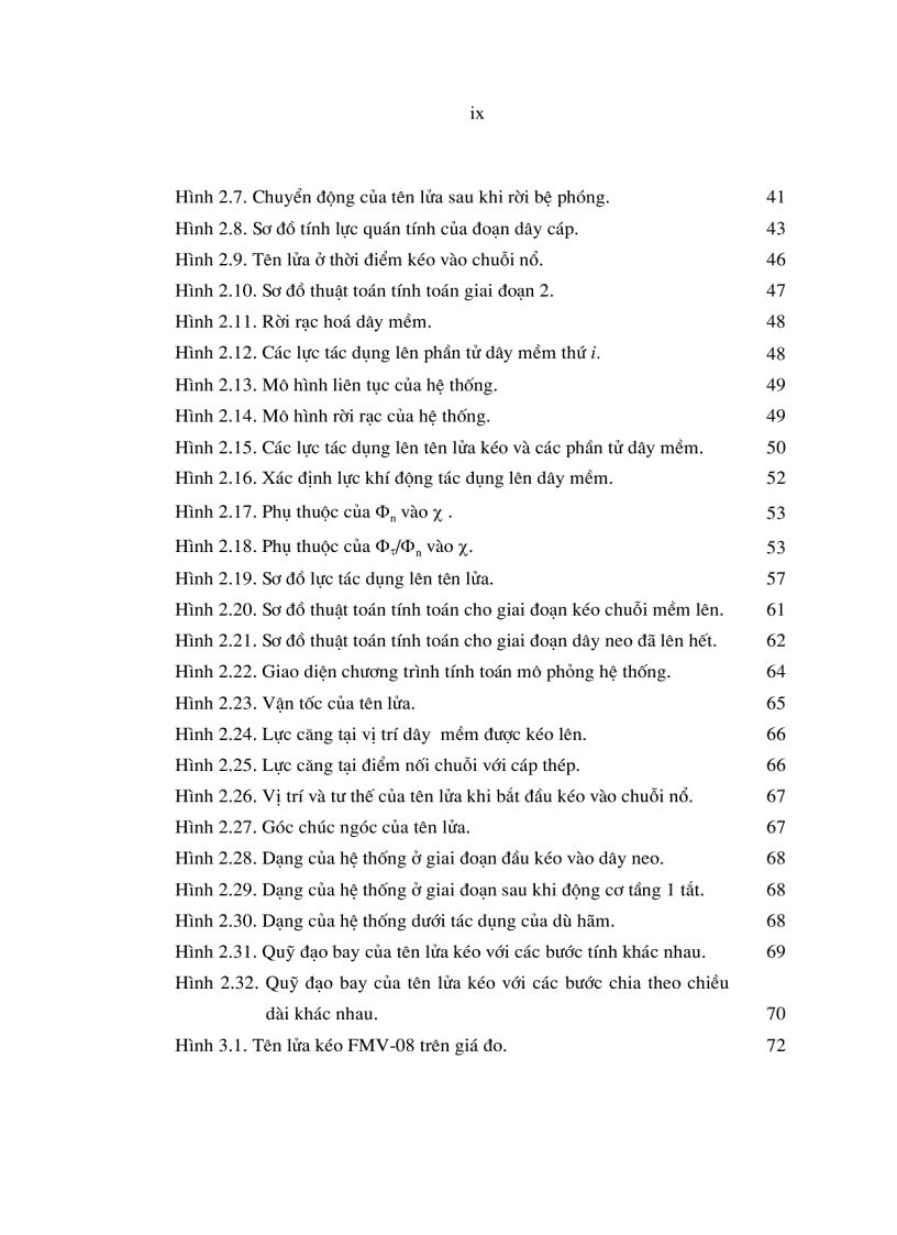 image for page LV tiến sỹ Nghiên cứu ảnh hưởng của một số tham số kết cấu đến các đặc trưng động lực học của hệ thống tên lửa kéo chuỗi lượng nổ mềm liên tục