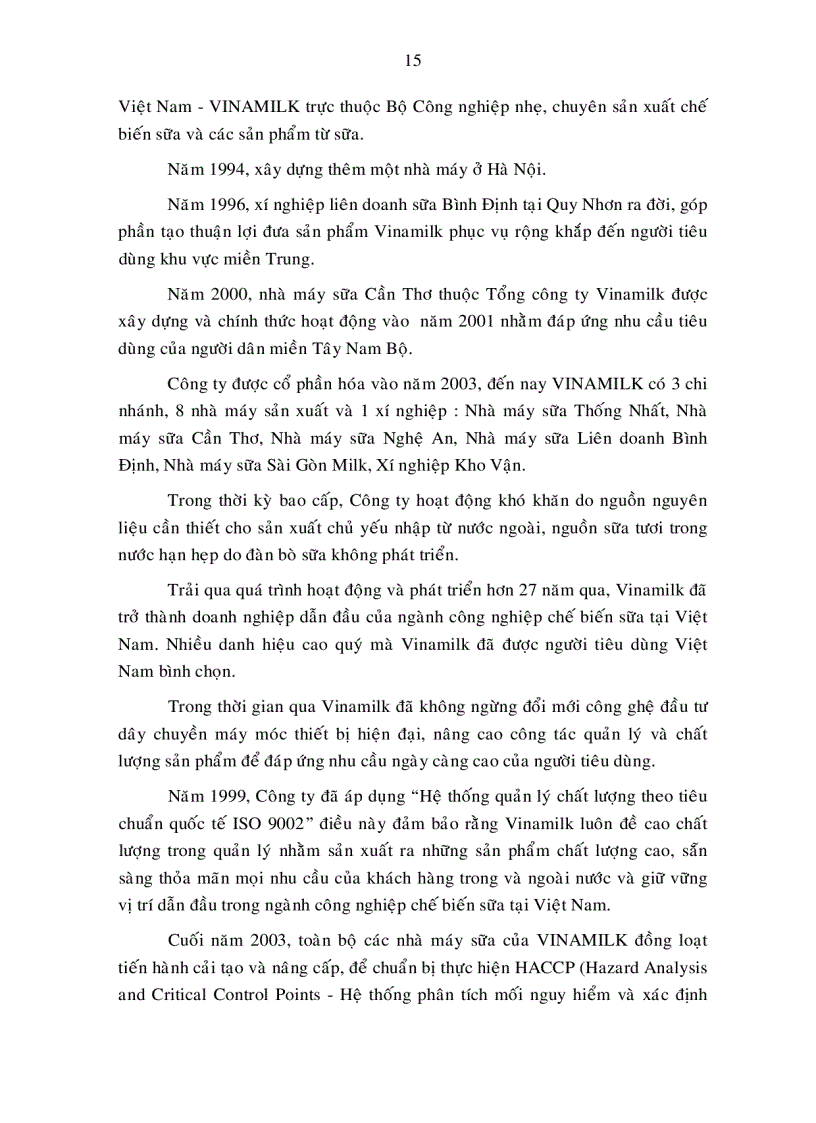 image for page Giải pháp nâng cao năng lực cạnh tranh của công ty cổ phần sữa Việt nam Vinamilk đến năm 2010