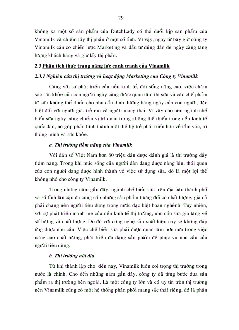 image for page Giải pháp nâng cao năng lực cạnh tranh của công ty cổ phần sữa Việt nam Vinamilk đến năm 2010