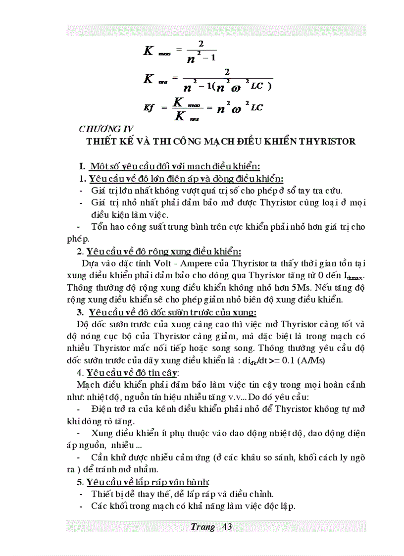 image for page Thiết kế và thi công một mô hình mạch kích thyristor trong thiết bị chỉnh lưu có điều khiển