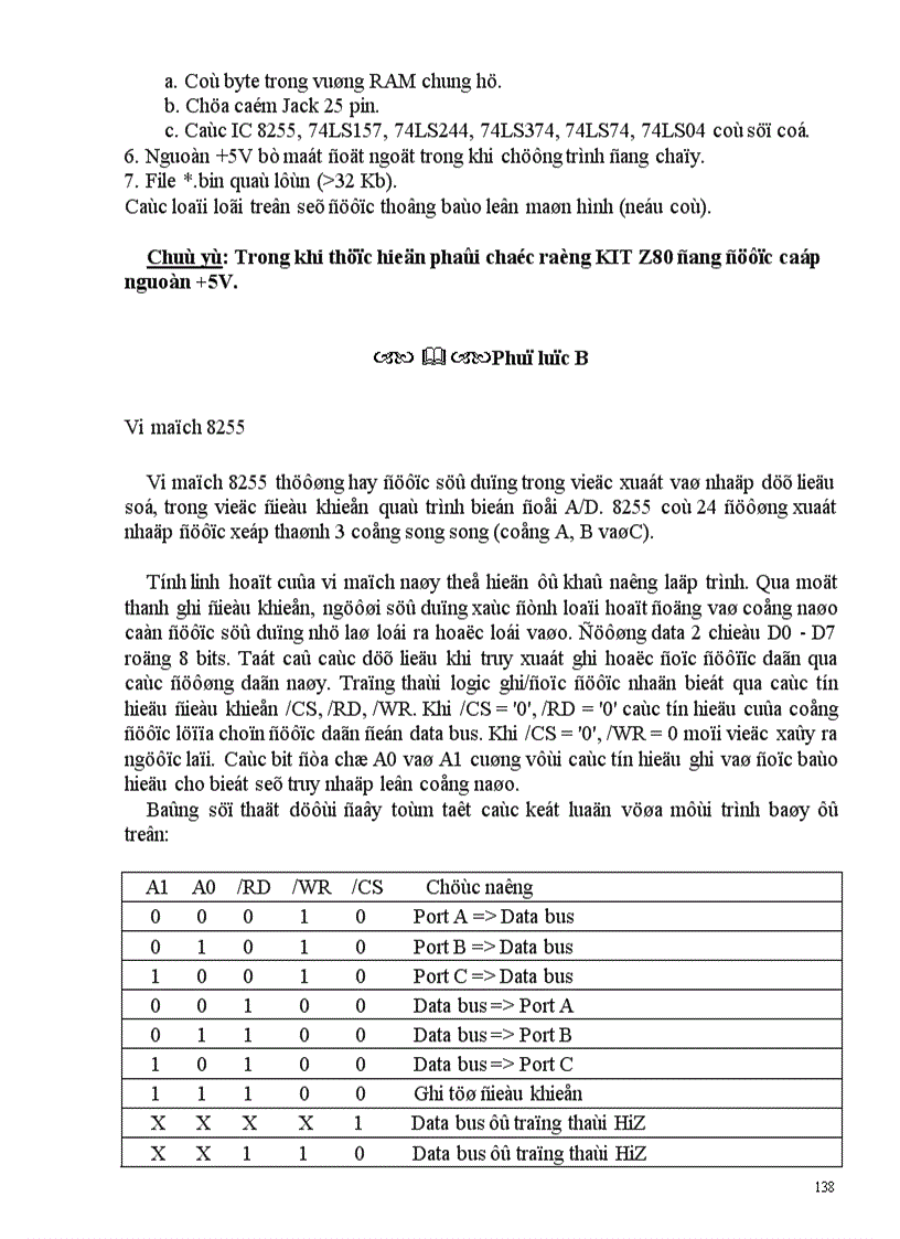 image for page Thiết kế thi công và viết chương trình điều khiển mạch thực hành cho Z80 CPU Giao tiếp với máy tính qua ngõ máy in