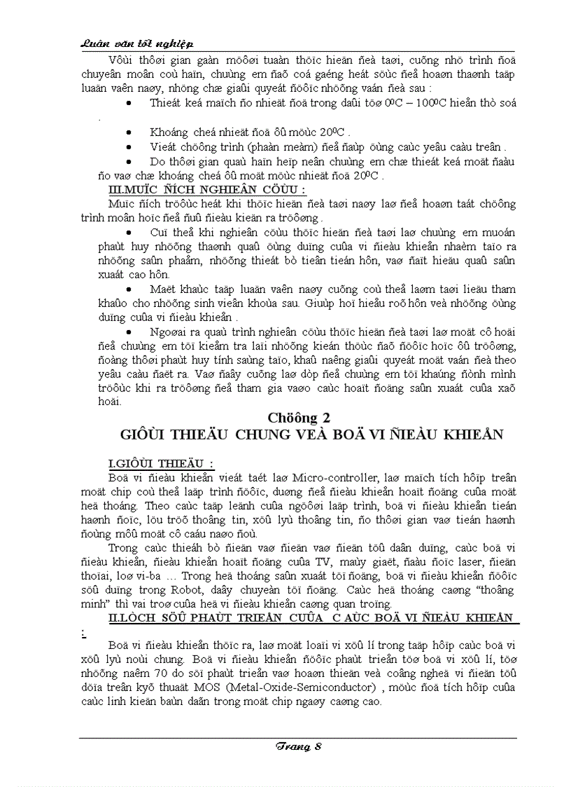 image for page Khảo sát và ứng dụng vi điều khiển thiết kế thi công mạch khống chế nhiệt độ phòng