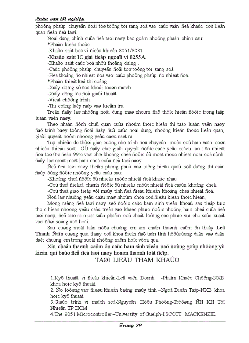 image for page Khảo sát và ứng dụng vi điều khiển thiết kế thi công mạch khống chế nhiệt độ phòng