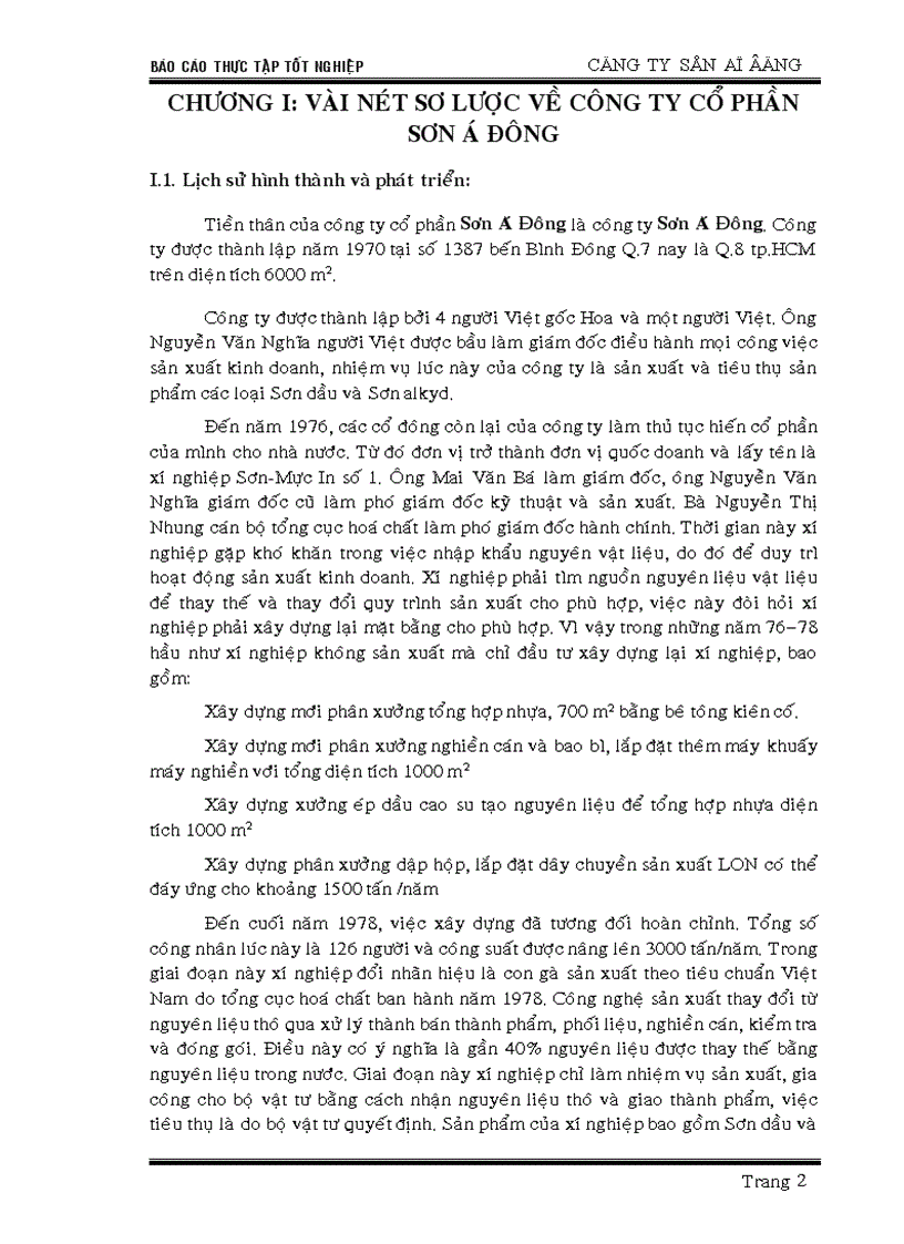 image for page Thực tập tại công ty cổ phần Sơn Đông Á bản vẽ