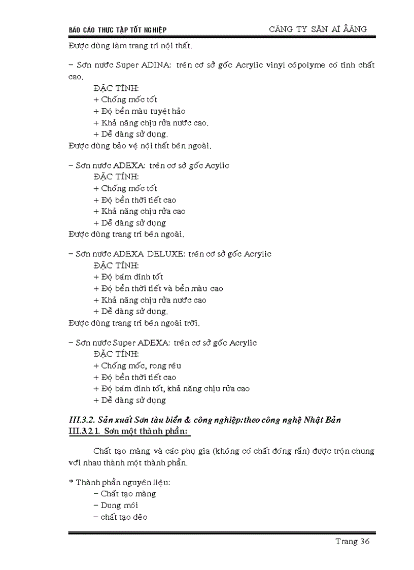 image for page Thực tập tại công ty cổ phần Sơn Đông Á bản vẽ