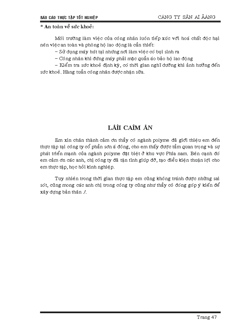 image for page Thực tập tại công ty cổ phần Sơn Đông Á bản vẽ