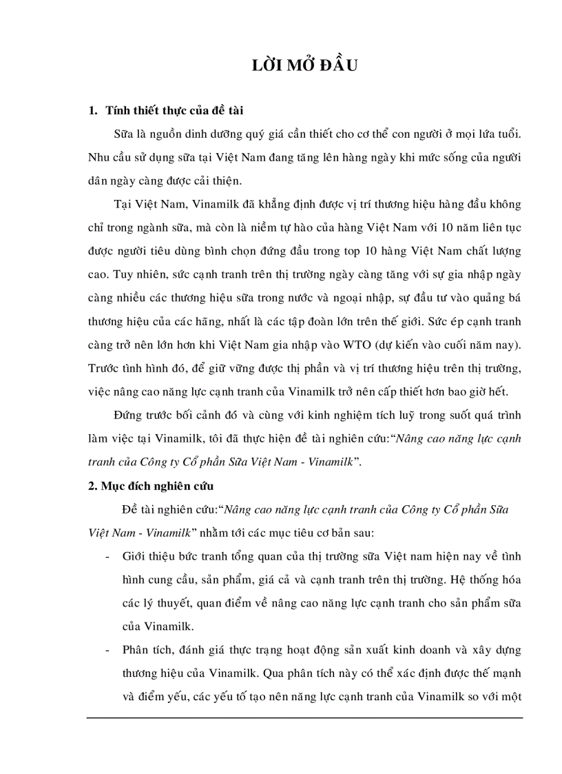 image for page Nâng cao năng lực cạnh tranh của Công ty Cổ phần Sữa Việt Nam Vinamilk